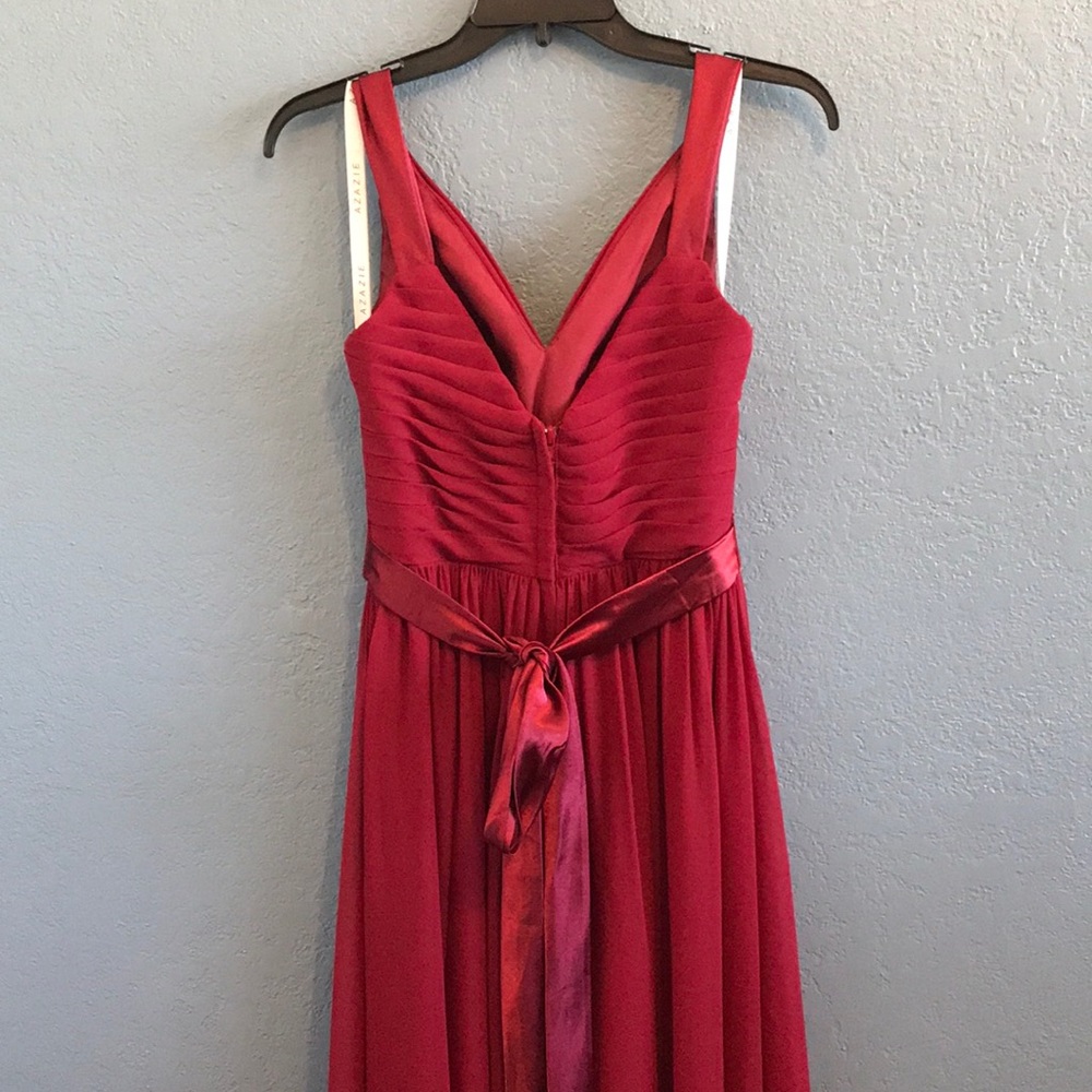 Azazie Leanna Burgundy Dress - Picture 7 of 10